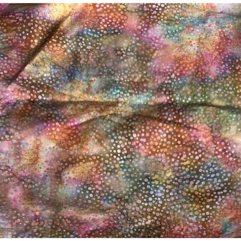 Multicolor Batik Sewing Fabric - 1/3 Yard